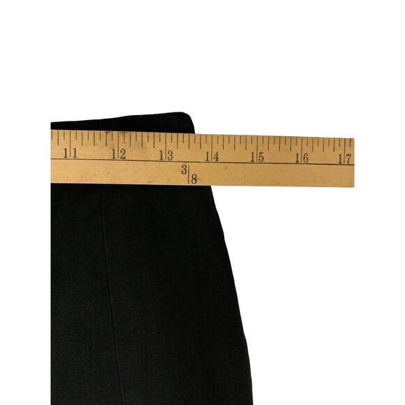 Banana Republic Short Skirt Women's Size 2 Black Hidden Zipper Cotton Blend Slit - Picture 5 of 10